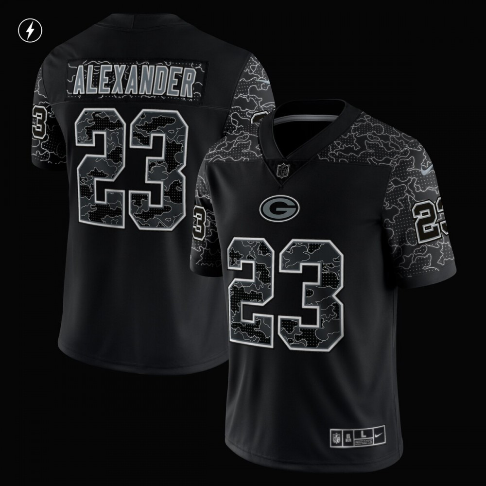 Jaire Alexander Green Bay Packers Nike RFLCTV Limited Jersey - Black-Profan Arena